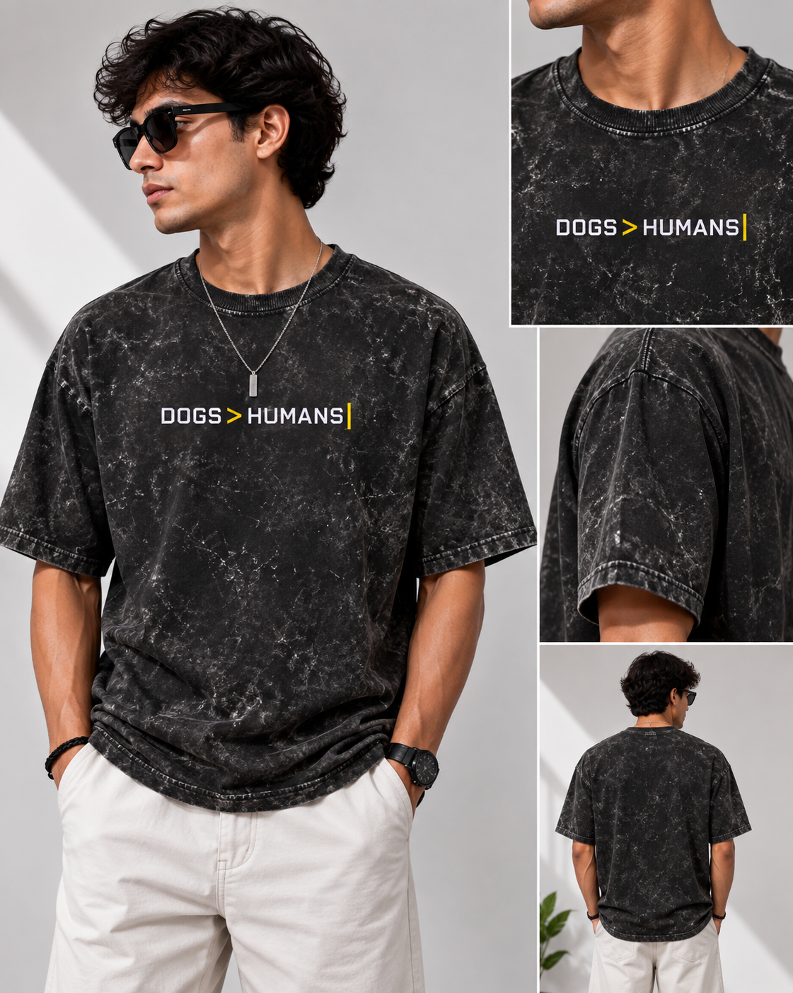 Dogs > Humans Acid Wash Unisex